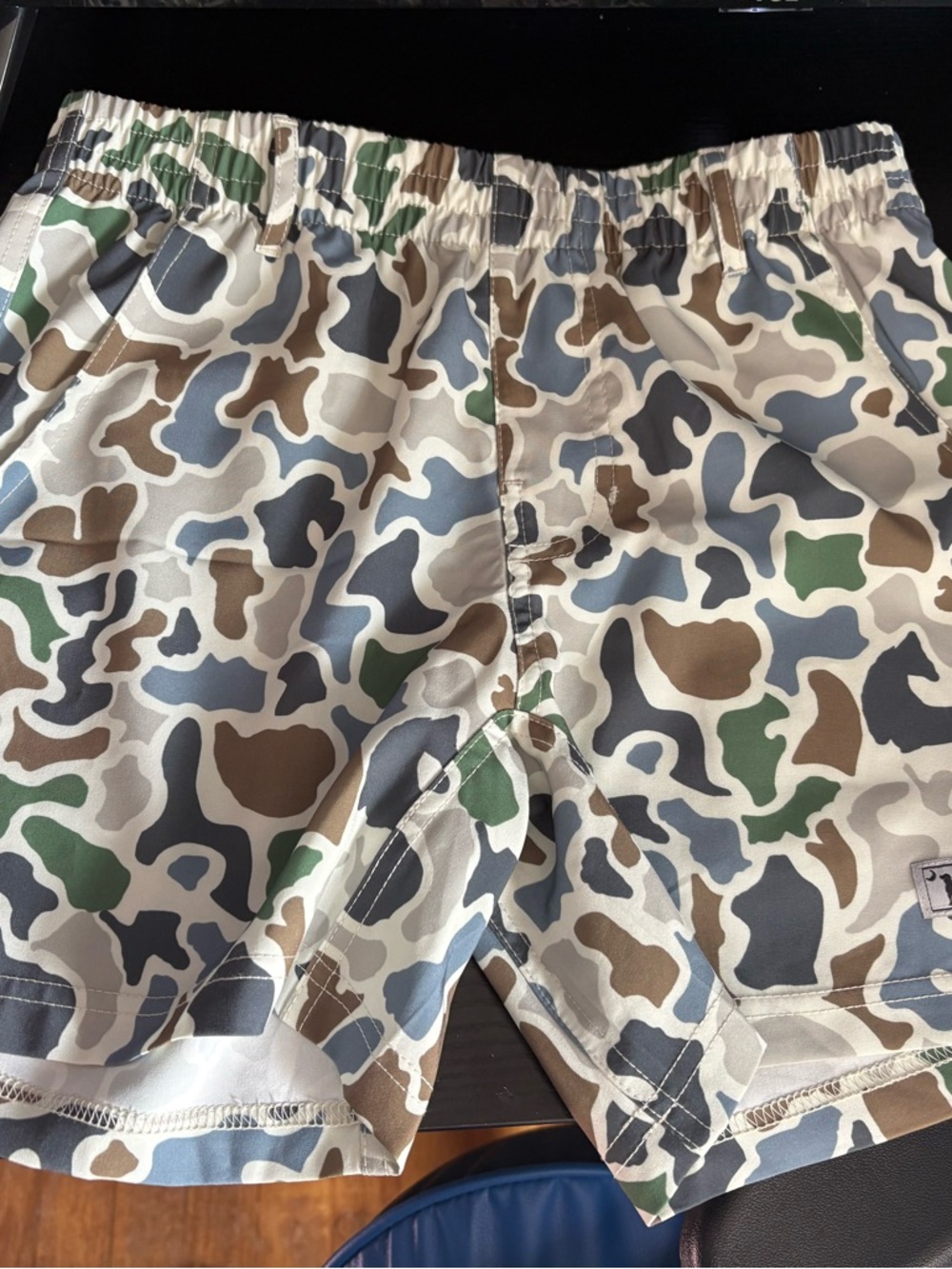 2 pair Kids Camo Print and khaki- Green, Brown & Blue